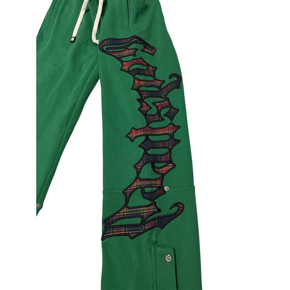BRAND NEW GODSPEED OG Logo Sweatpants Green Plaid Size Small Authentic